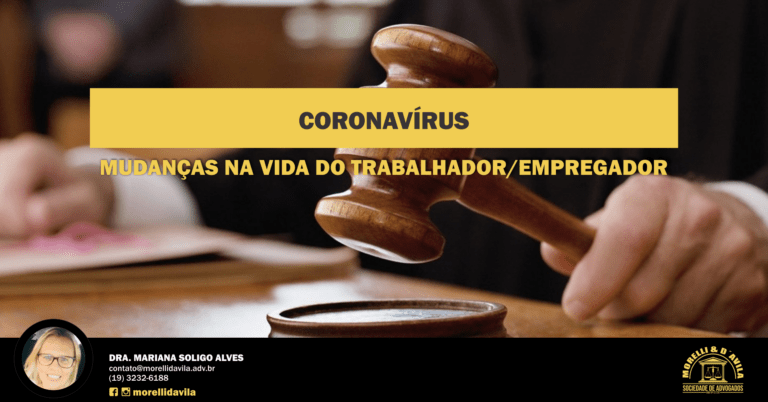 coronavírus mudanças na vida do trabalhador/empregador